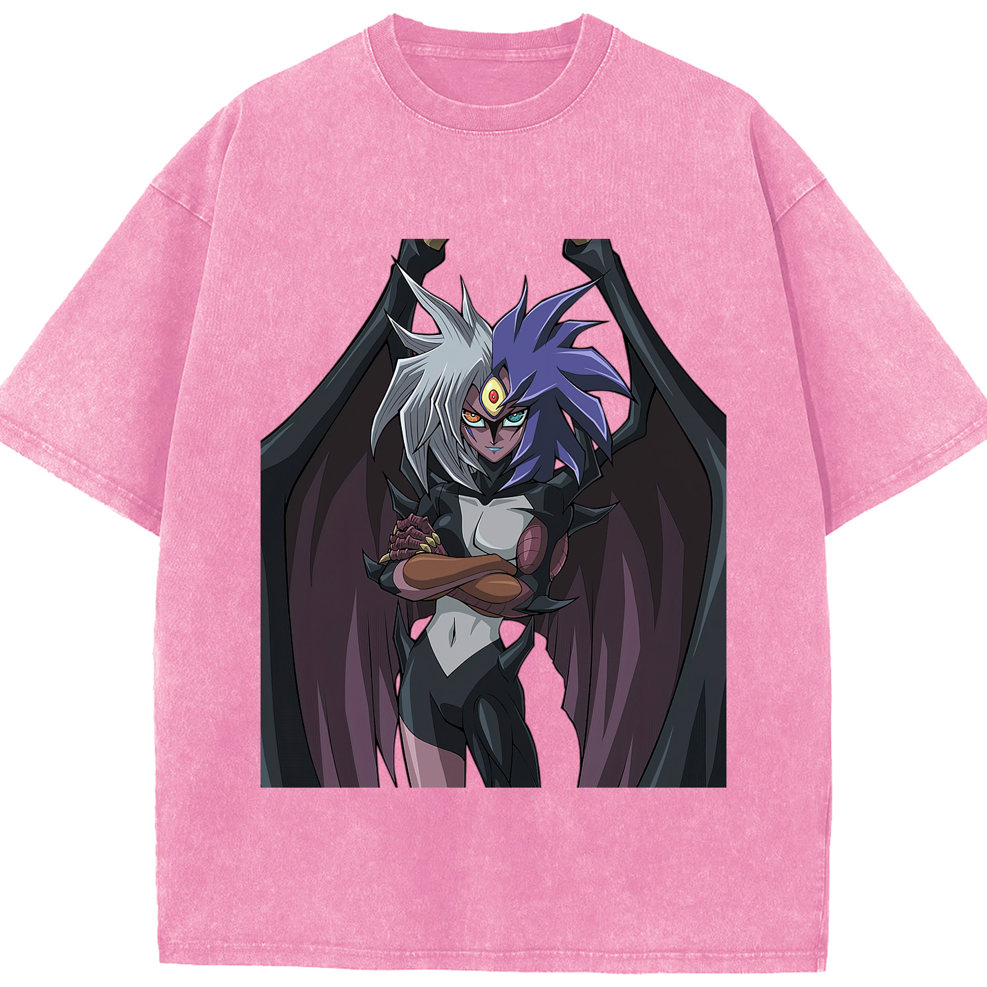（画像用） 遊☆戯☆王 Yu-Gi-Oh! 綿100% ヴィンテージ風 半袖Tシャツ（フロントプリント）